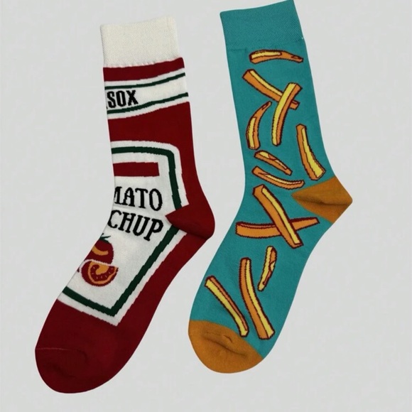 New Ketchup Bottle and French Fries Socks - Picture 3 of 3